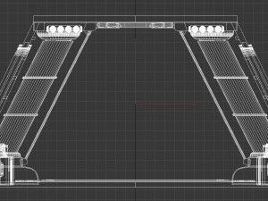 sci-fi corridor window section 1 3D Model