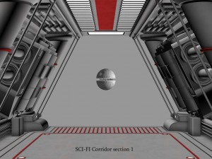 sci-fi corridor section 1 3D 모델