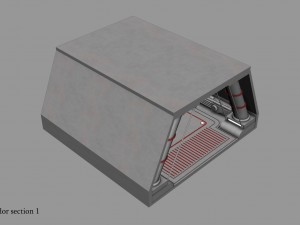 sci-fi corridor section 1 3D 모델