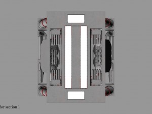 sci-fi corridor section 1 3D 모델