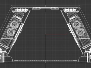 sci-fi corridor section 1 3D 모델