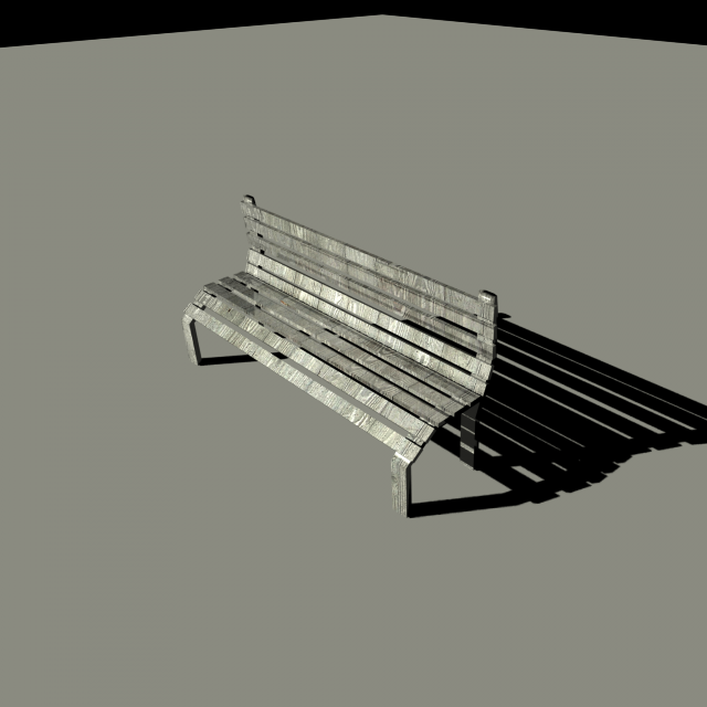 garden bank 3D मॉडल .c4d .max .obj .3ds .fbx .stl .blend