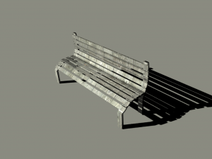garden bank Modèle 3D
