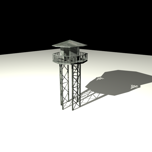 vigilance tower 3D Model .c4d .max .obj .3ds .fbx .stl .blend 