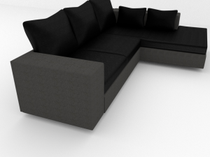 modern leather sofa 3D 모델
