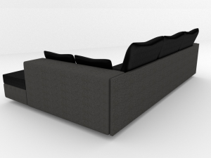 modern leather sofa Model 3D