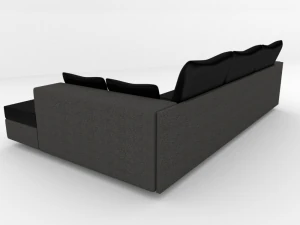 modern leather sofa 3D Model