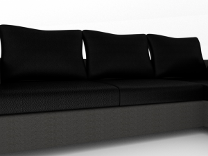 modern leather sofa Model 3D