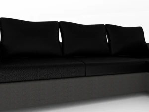 modern leather sofa 3D Model