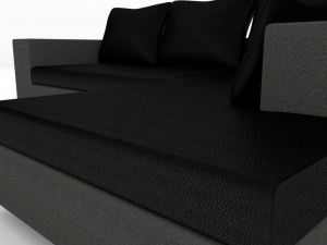 modern leather sofa Model 3D