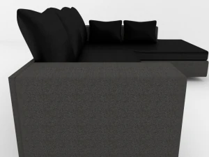 modern leather sofa 3D Model