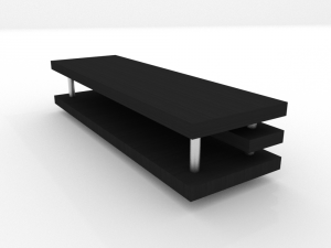 wooden modern table 3D 모델