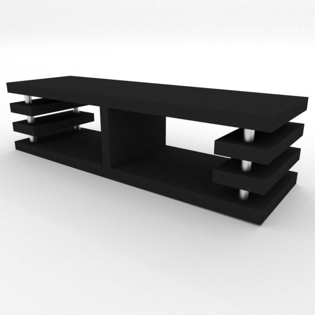 wooden modern table Model 3D .c4d .max .obj .3ds .fbx .stl .blend 