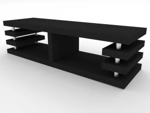 나무로 만든 현대적인 테이블 3D 모델