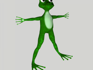 green cartoon frog Modelo 3D