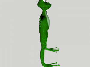 green cartoon frog Modelo 3D