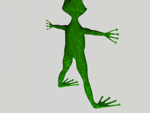 green cartoon frog Modelo 3D