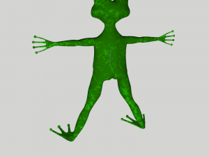 green cartoon frog Modelo 3D