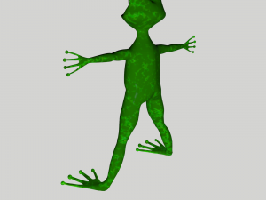 green cartoon frog Modelo 3D