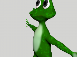 green cartoon frog Modelo 3D
