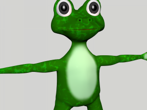 green cartoon frog Modelo 3D