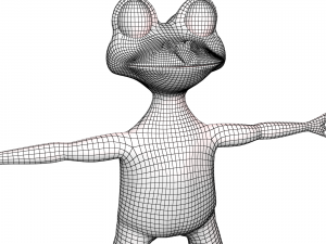 green cartoon frog Modelo 3D