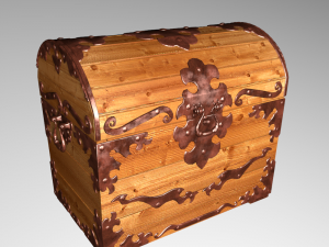 old wood chest 3D Модель