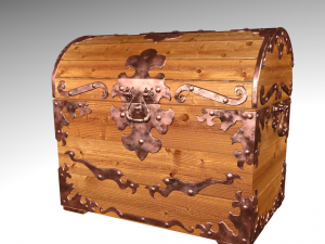 old wood chest 3D Модель