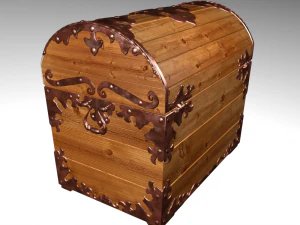 old wood chest 3D Model