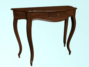 Stolik kawowy wykonany z orzecha włoskiego Model 3D