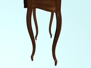 coffee table made of walnut 3D Model
