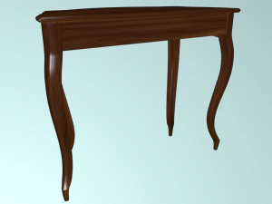coffee table made of walnut 3D Model