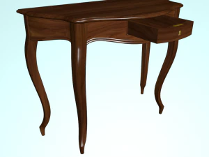 coffee table made of walnut 3D Model