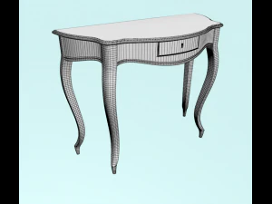 coffee table made of walnut 3D Model