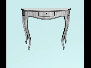 coffee table made of walnut 3D Model