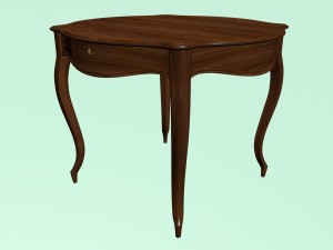 round table Modello 3D