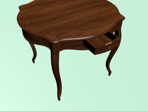 round table Modello 3D
