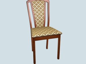dining chair made of merbau Modelo 3D