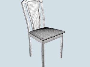 dining chair made of merbau Modelo 3D