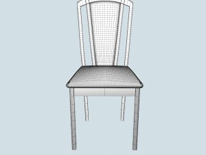 dining chair made of merbau Modelo 3D