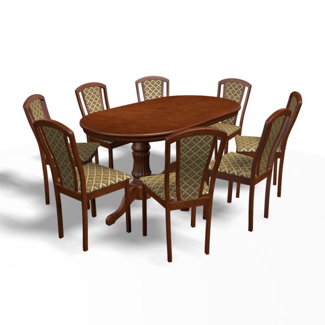 dining table Modelo 3D .c4d .max .obj .3ds .fbx .stl .blend 
