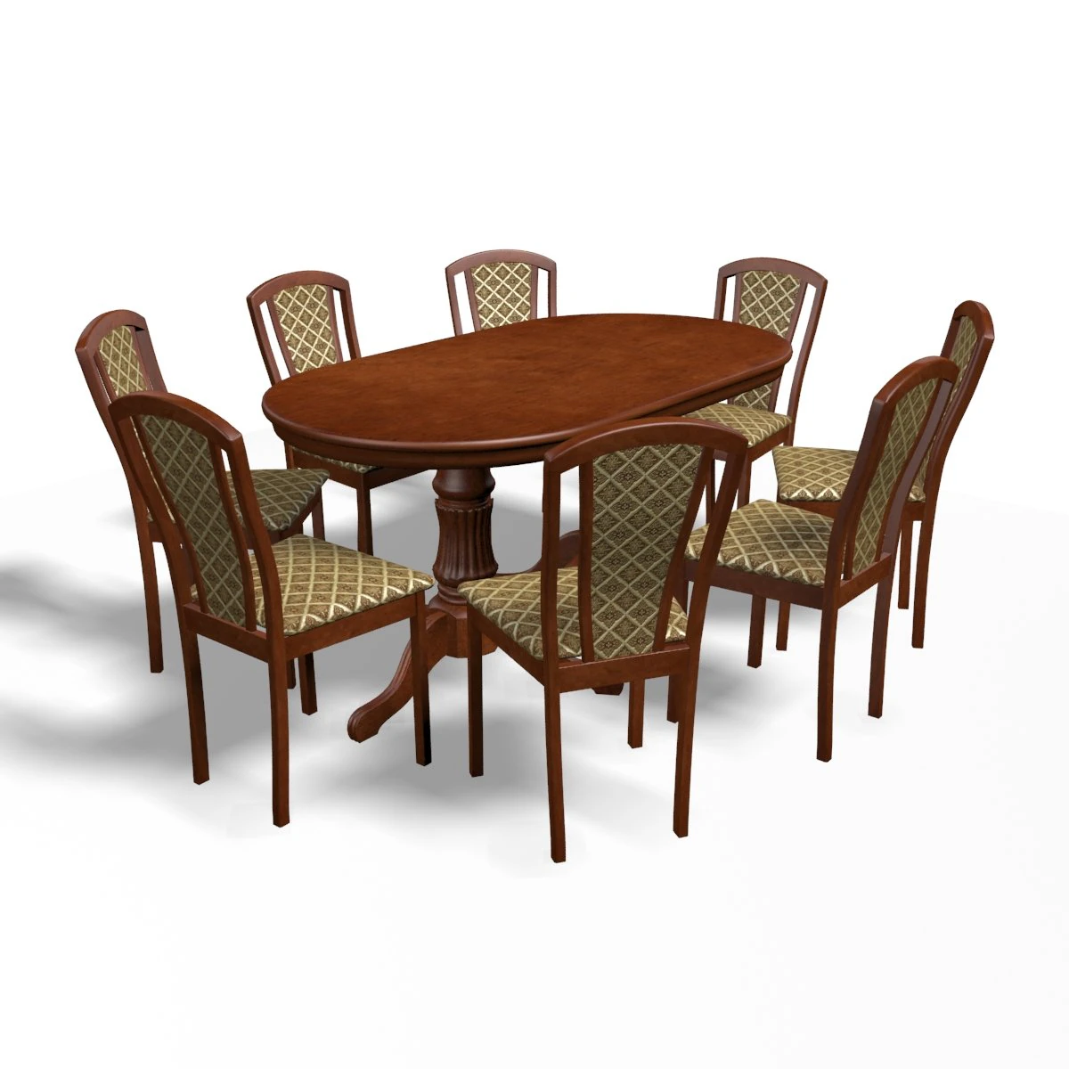 dining table 3D Model .c4d .max .obj .3ds .fbx .stl .blend 