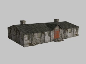 old barrack 3D Модель