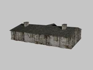 old barrack 3D Модель