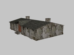 old barrack 3D Модель