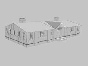 old barrack 3D Модель