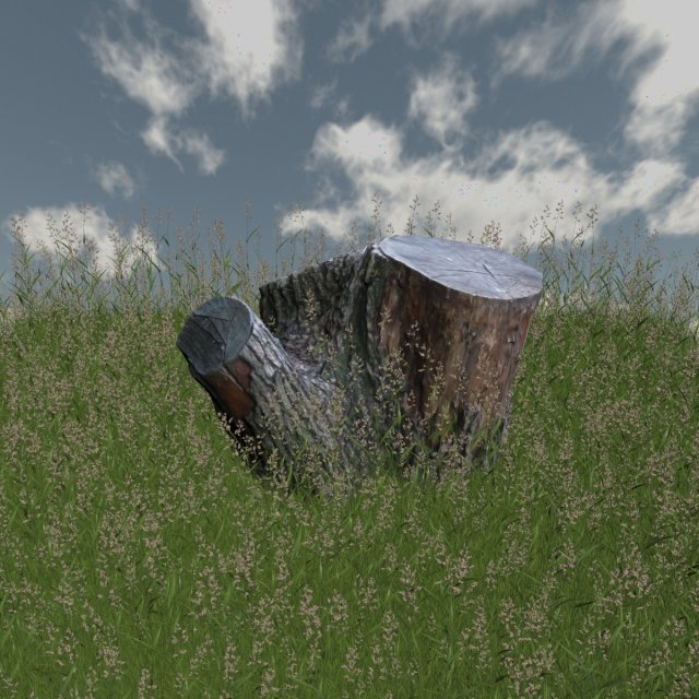 old dry stump 3Dモデル .c4d .max .obj .3ds .fbx .stl .blend