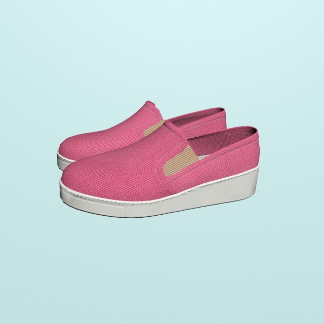 pink loafers 3D Модель .c4d .max .obj .3ds .fbx .stl .blend 