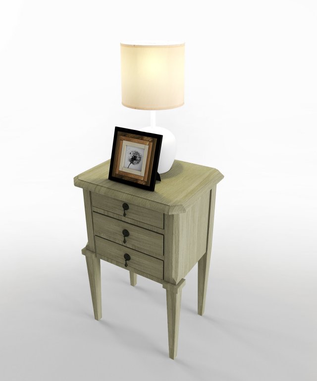 nightstand Model 3D .c4d .max .obj .3ds .fbx .stl .blend 