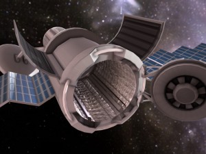 game-ready satellite module 3D Model